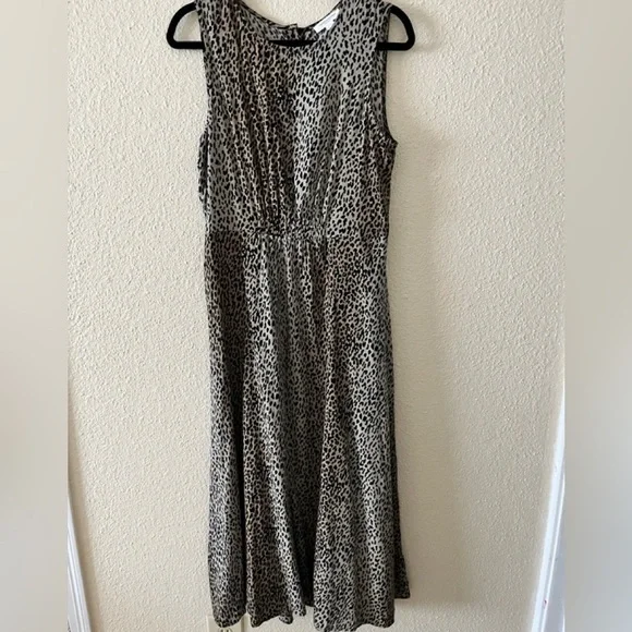 Beachluchlounchge Animal Print Back Cut Out Midi Dress - Picture 1 of 5